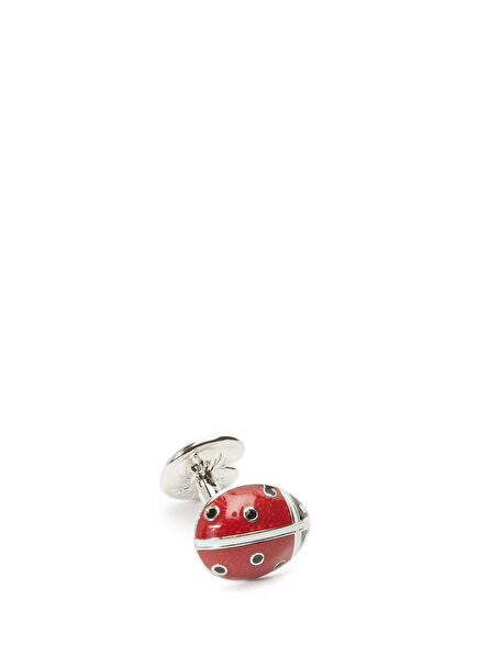 Red Silver Cufflink