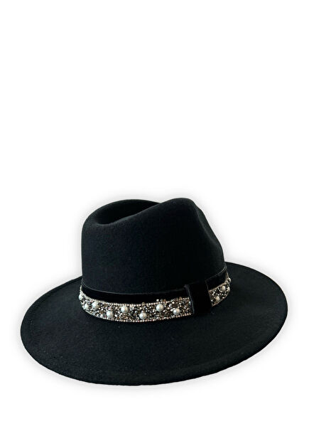 Chamonix Black Pearl Banded Women's Wool Hat