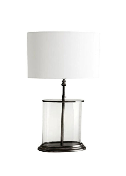 Charlotte Beyaz Gümüş Ayaklı Masa Lambası