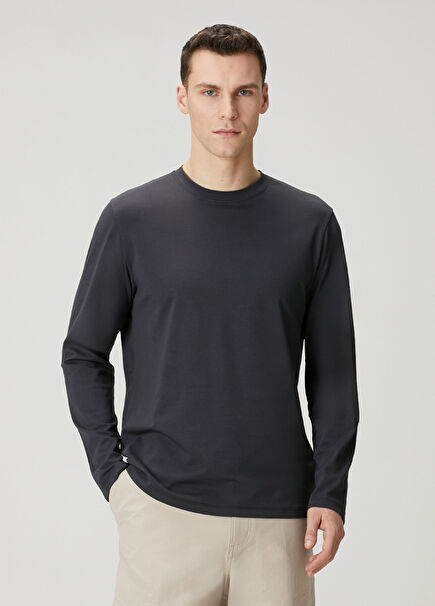 Focus Siyah Uzun Kollu T-shirt