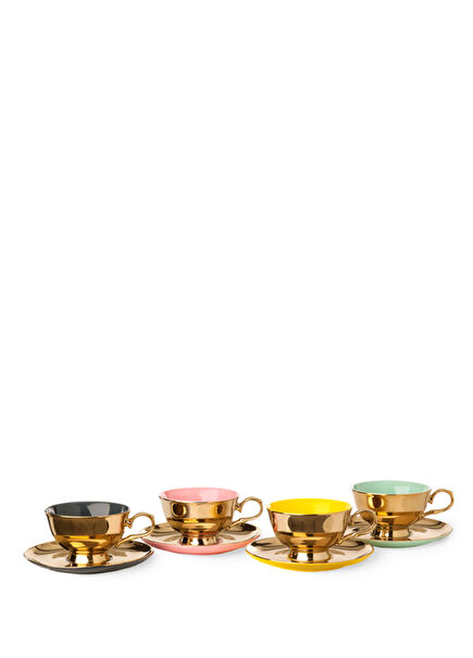 Tea Set Legacy El işlemeli Porselen 4'lü Çay Fincan Seti