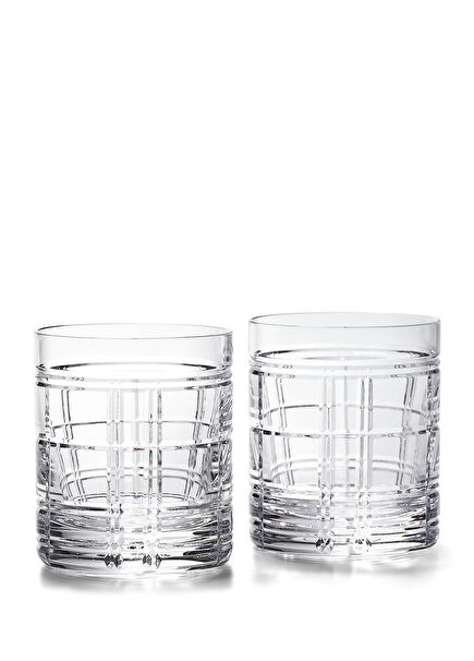 Hudson Plaid DOF Kristal 2li Viski Bardağı