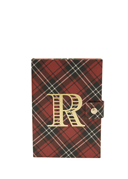 Kırmızı Ekose Desenli Defter