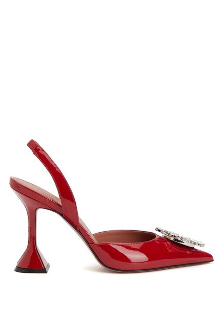 Begum Red Leather Heels
