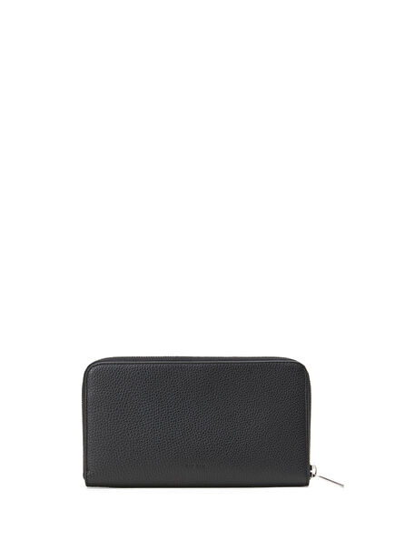 Large Black Women's Leather Wallet