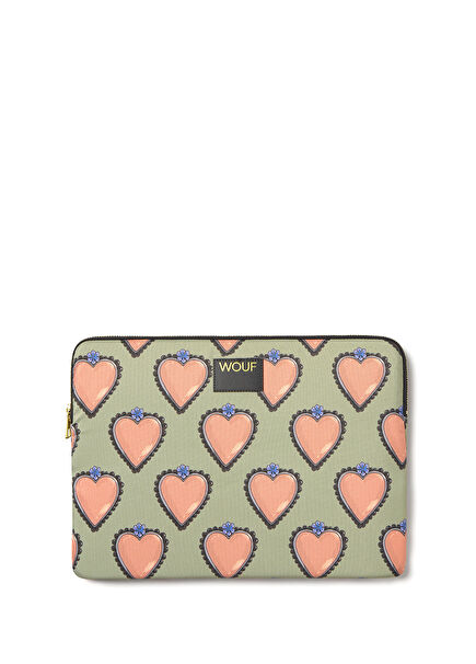 Glow Yeşil Pembe Laptop Kılıfı