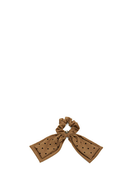 Floral Kahverengi Kız Çocuk Toka