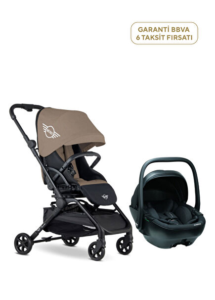 Buggy TURN² Camden Mocha Bebek Arabası ve Guardix Black Anne Kucağı Seyahat Sistem Bebek Arabası