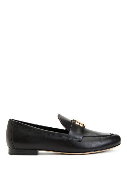 Siyah Kadın Deri Loafer
