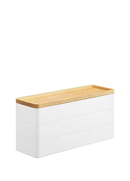 Rin Üç Raflı Beyaz Düzenleyici