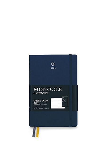 Monocle Bag Size B6+ 2026 12 Months Striped Agenda and Notepad