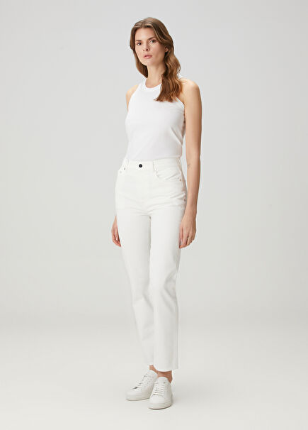 Wular Straight Leg White Jeans