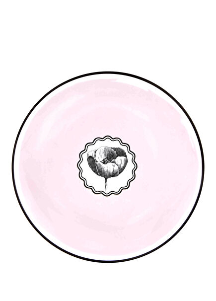 Herbariae by Christian Lacroix Pink Porcelain Breakfast Plate