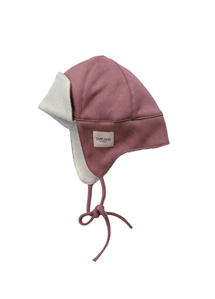 Gül Kurusu Scuba Süet Kulaklı Kız Bebek Şapka