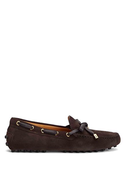 Gommino Koyu Kahverengi Kadın Süet Loafer
