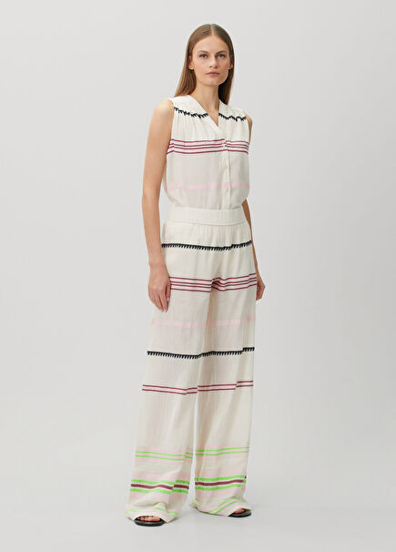 Veloura Cream Beach Pants