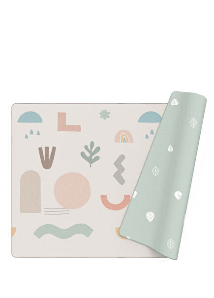 Scandi Collage Çift Taraflı Bebek Oyun Matı