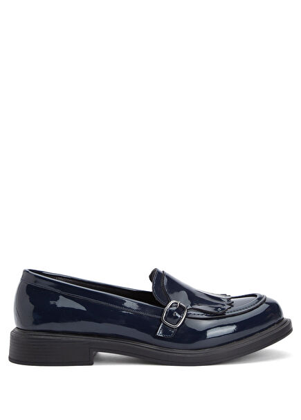 Navy Tassel Detailed Women's Loafers