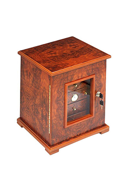 Kahve Ahşap 5 Çekmeceli Humidor Puro Kutusu