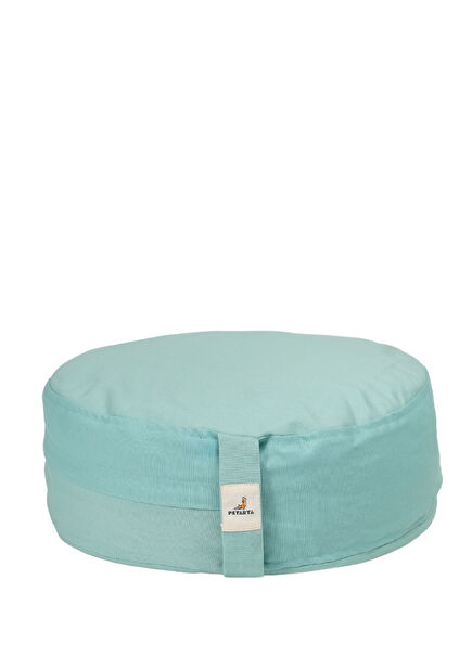 Zafu Lake Blue Buckwheat Hull Filled Meditation Cushion