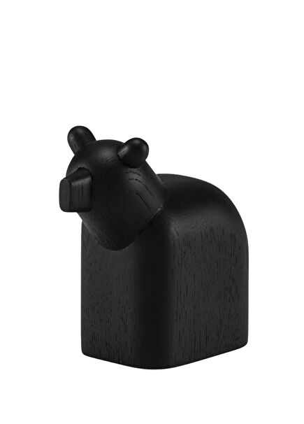 Kahru Black Siyah Ahşap Ayı Figürü Dekoratif  Obje