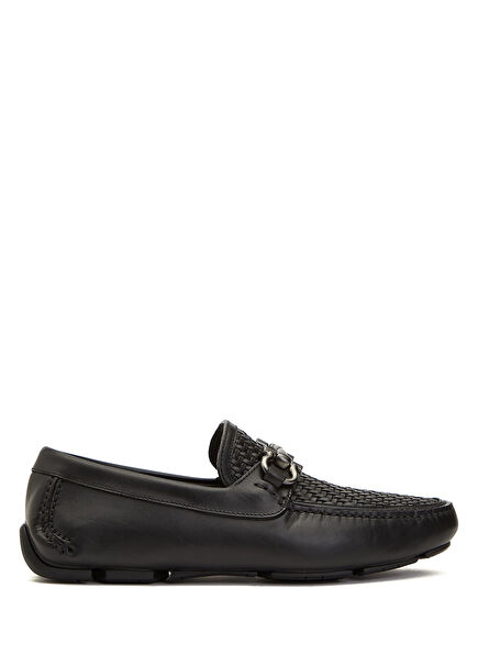 Black Men's Leather Driver