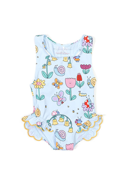 Çok Renkli Fırfırlı Kız Bebek Mayo