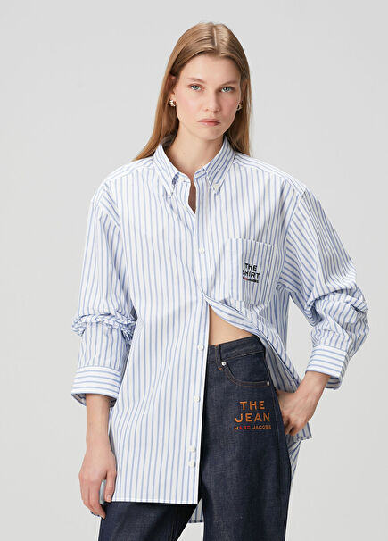 Blue And White Striped Shirt