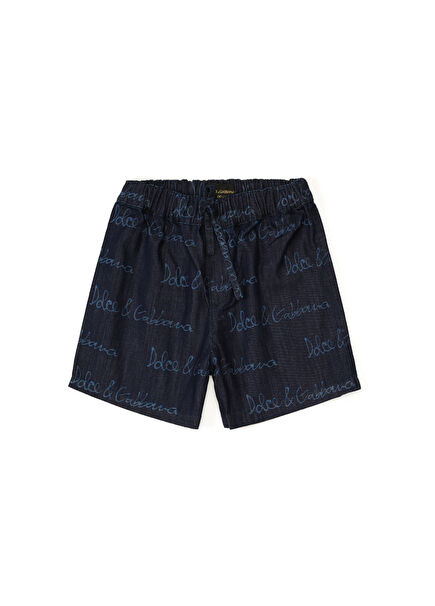 Multicolored Baby Boy Denim Shorts