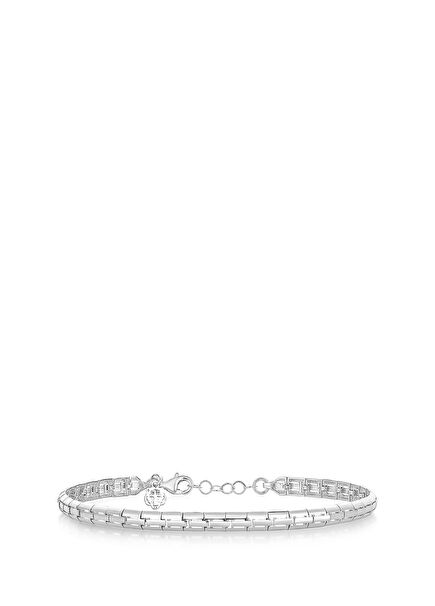 Tiger Charm Delta White Gold Plated 925 Sterling Silver Men's Bracelet