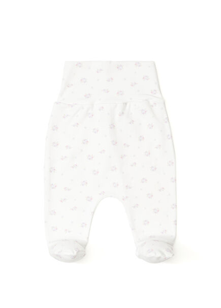 Desenli Kız Bebek Organik Pamuk Pijama Altı