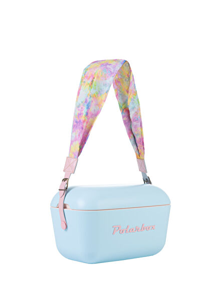 Prinkstyle Tie Die Pink Kayışlı Mavi Pembe Soğuk ve Sıcak Tutucu Thermo Çanta 20 lt