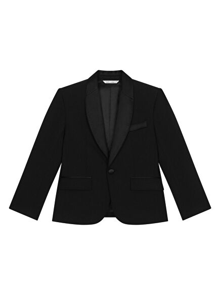 Black Boys Wool Blazer