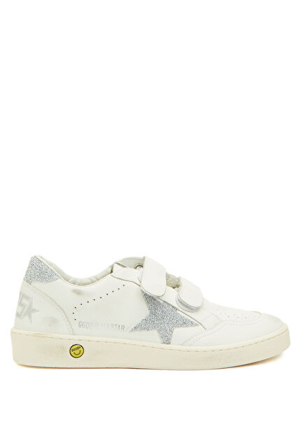 Ball Star Beyaz Unisex Çocuk Deri Sneaker