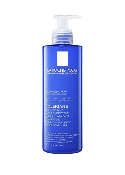 Toleriane Hydrating Purifying Double Cleanser Moisturizing & Purifying Facial Cleansing Gel for Sensitive and Dry Skin 400 ml