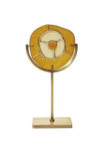 Evil Eye Stand Mustard Glass Object