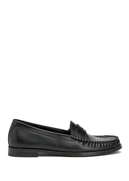 Black Women's Leather Loafer