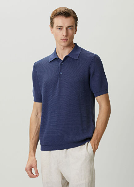 Lacivert Polo Yaka T-shirt