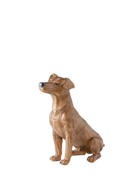 Jack Russel Brown Metal Decorative Dog Statue