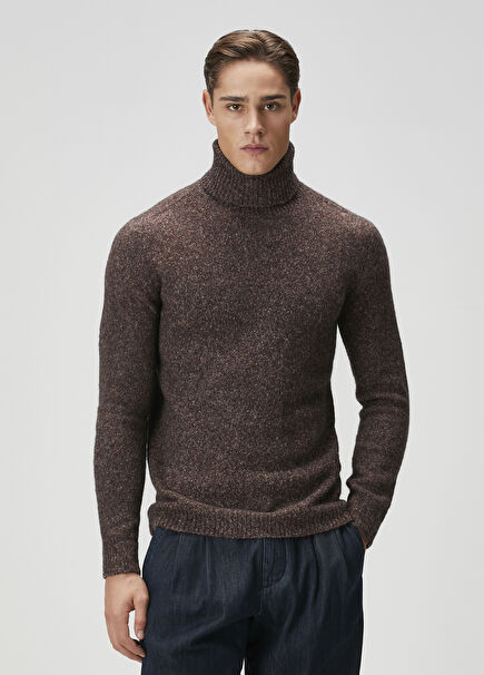 Bordo Örgü Dokulu Kazak