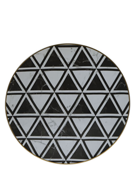 Carrara Black and White Patterned Porcelain Charge