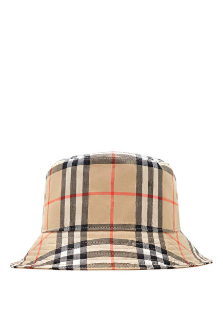 Classic Check Beige Plaid Patterned Men's Bucket Hat