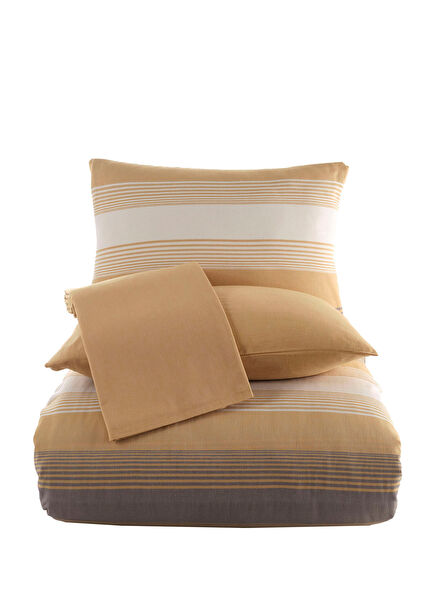 Caden Patterned Colorful Cotton Double Duvet Cover Set