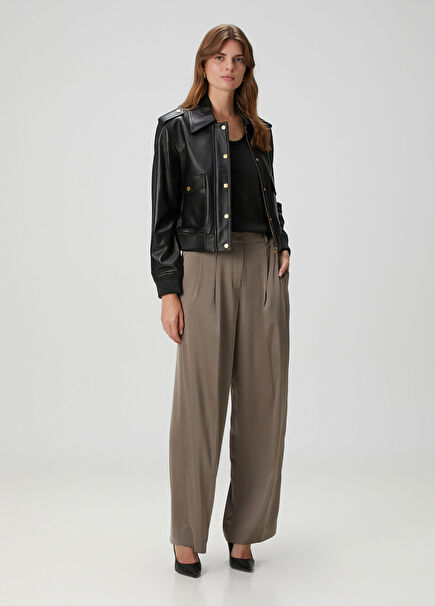 Taupe Satin Pants
