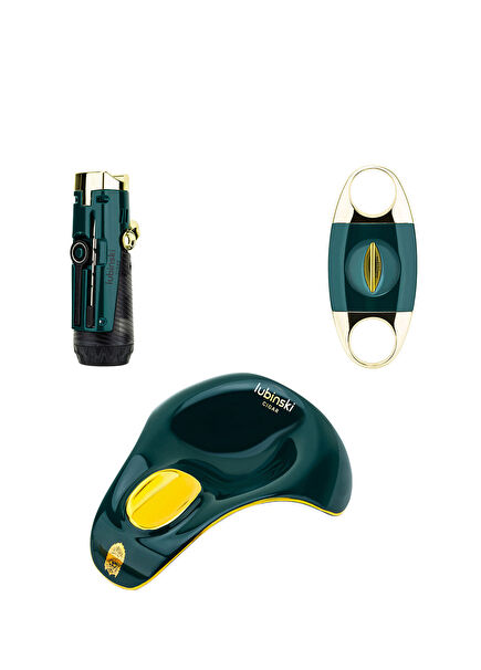 New Style Triple Green Cigar Set