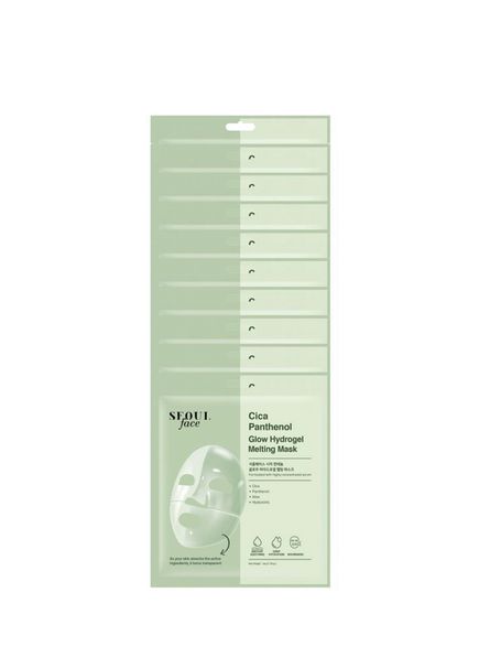 Seoul Face Cica Pantenol Hidrojel Eriyen Nemlendirici Kore Maskesi 10 x 34 gr