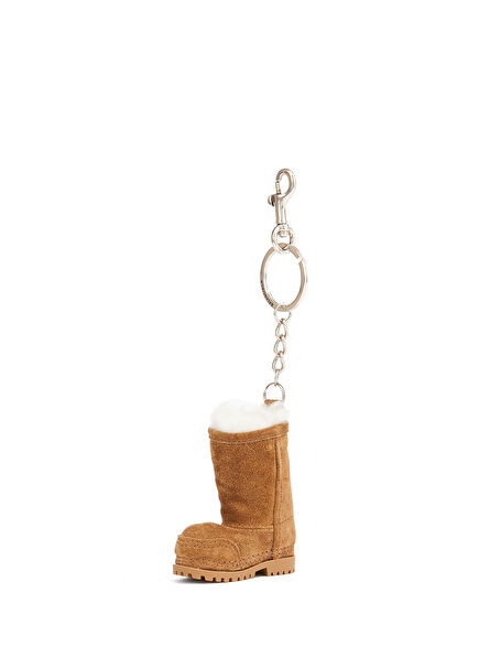 Alaska Mini Brown Suede Keychain