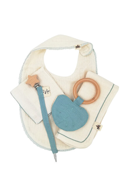 White Mint Organic Muslin Set of 5