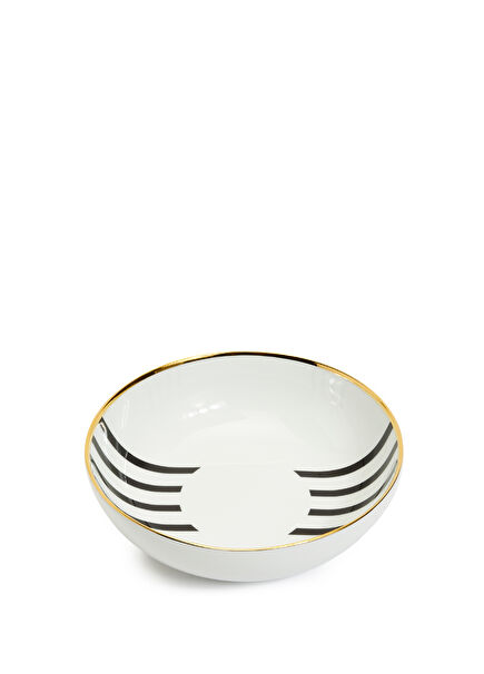 Teatro Black Gold Porcelain Plate