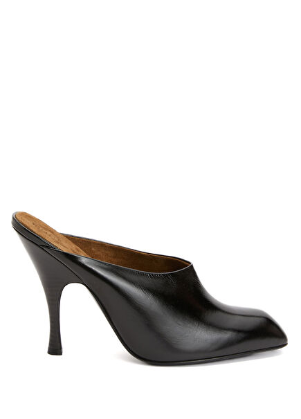 Colt Siyah Kadın Deri Terlik